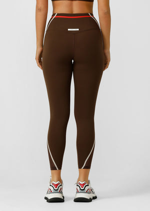 Lorna Jane Keep Your Cool Phone Pocket Ankle Biter Leggings - Espresso Multi