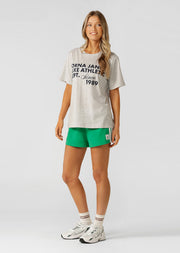 Lorna Jane Track Star Relaxed T-shirt - Grey Marl