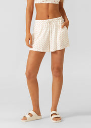 Lorna Jane With Love Lounge Shorts - Mini Heart Print Cream