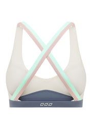 Lorna Jane Set Point High Support Rib Sports Bra - Pastel Multi