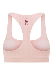 Lorna Jane Cable Seamless Sports Bra - Pale Peony