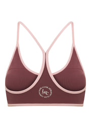 Lorna Jane One To Watch Sports Bra - Dark Rose Blush