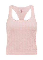 Lorna Jane Cable Seamless Tank - Pale Peony
