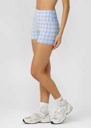 Lorna Jane Sweetheart Gingham Seamless 7cm Bike Shorts - Sweetheart Gingham