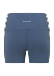 Lorna Jane Baseline Rib 12cm Bike Shorts - Misty Blue