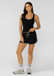 Lorna Jane Pretty Sweet Rib Tank - Black