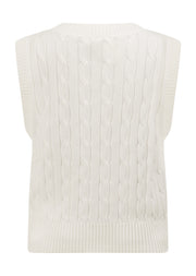 Lorna Jane Country Club Cable Knit Vest - White