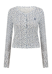 Lorna Jane Provincial Floral Pointelle Cardigan - Provincial Floral Print