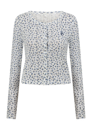 Lorna Jane Provincial Floral Pointelle Cardigan - Provincial Floral Print