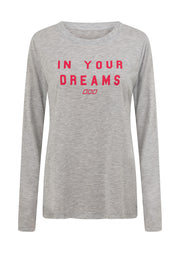 Lorna Jane In Your Dreams Long Sleeve T-Shirt - Grey Marl
