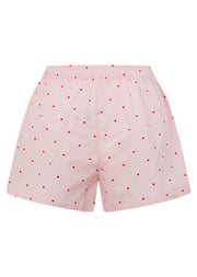Lorna Jane Love Stripe Shorts - Stripe Heart Print