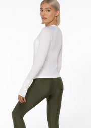 Lorna Jane Dynamic Seamless Long Sleeve Top - White
