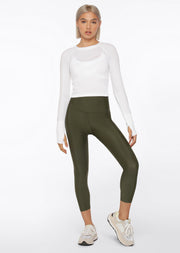 Lorna Jane Dynamic Seamless Cropped Long Sleeve Top - White