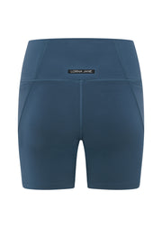 Lorna Jane Hi-Fold No Ride Recycled Ride Bike Shorts - Pale Indigo