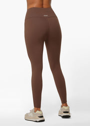 Lorna Jane All Day Lotus Thermal No Chafe Full Length Leggings - Chocolate