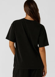 Lorna Jane Original Sport Washed Vintage T-shirt - Washed Black