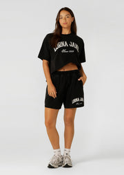 Lorna Jane Original Sport Washed Vintage T-shirt - Washed Black