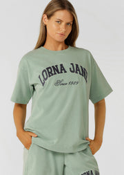 Lorna Jane Original Sport Washed Vintage T-shirt - Washed Green Juice