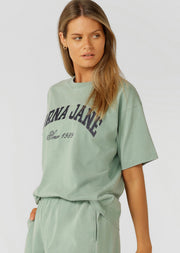 Lorna Jane Original Sport Washed Vintage T-shirt - Washed Green Juice