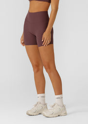 Lorna Jane Irresistible Luxe Rib 14cm Bike Shorts - Amethyst Shadow