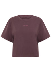 Lorna Jane Go-To Classic Crop T-shirt - Amethyst Shadow