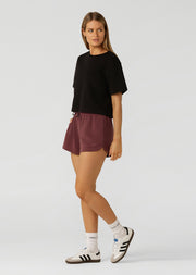 Lorna Jane Go-To Classic Crop T-shirt - Black