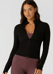 Lorna Jane All Star Active Rib Zip Through Jacket - Black