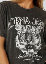 Lorna Jane Find Your Fierce Relaxed T-shirt - Washed Black