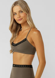 Lorna Jane In The Moment Bralette - Dark Khaki Haze