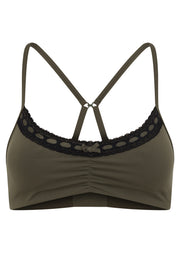 Lorna Jane In The Moment Bralette - Dark Khaki Haze