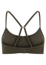 Lorna Jane In The Moment Bralette - Dark Khaki Haze