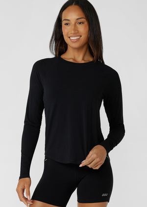 Lorna Jane Training Day Long Sleeve Active Top - Black