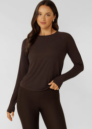 Lorna Jane Training Day Long Sleeve Active Top - Volcano
