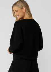 Lorna Jane Cloud Nine Spacer Sweatshirt - Black