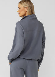 Lorna Jane Streamline Quarter Zip Sweat - Shadow