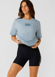Lorna Jane Transdry Relaxed Tee - Glacier Blue