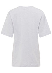Lorna Jane Split Hem Relaxed Tee - Grey Marl