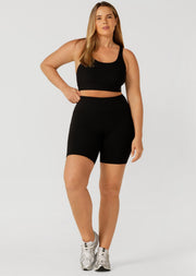 Lorna Jane Booty Lift And Support 16cm Bike Shorts - Black