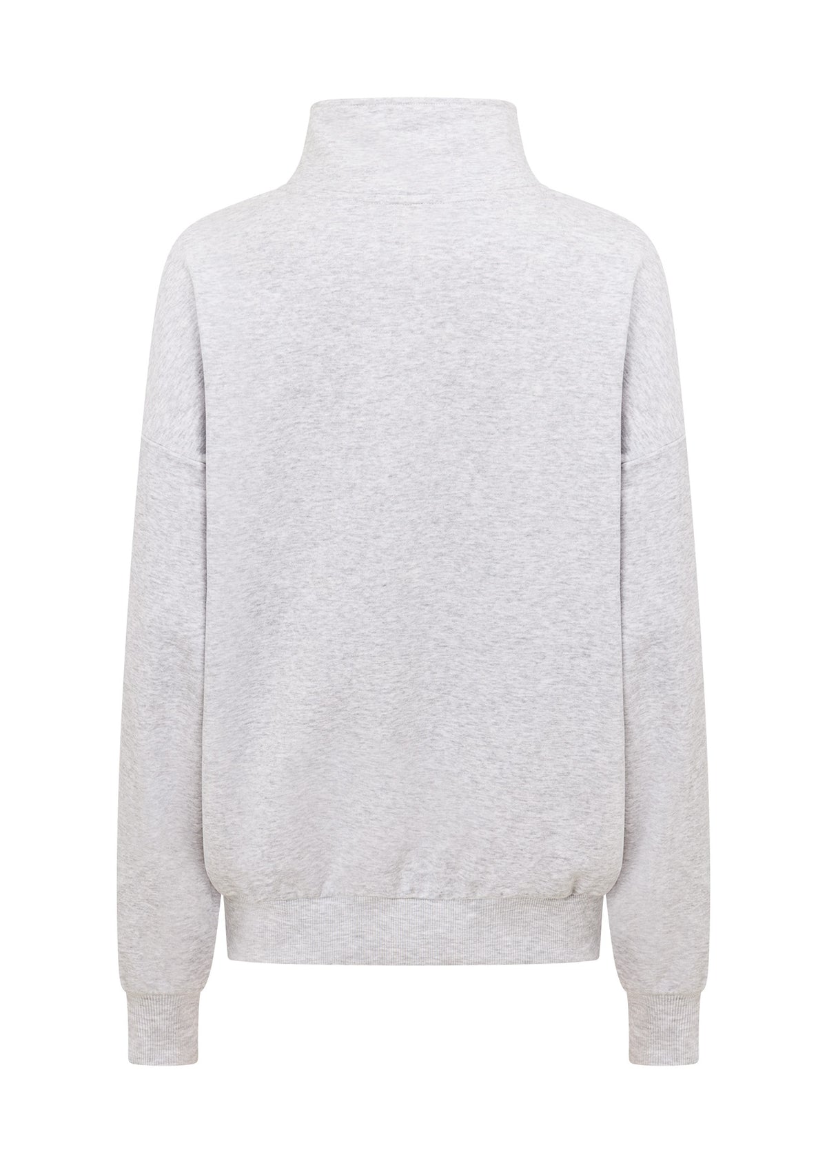 Lorna Jane Iconic Quarter Zip Sweat - Light Grey Marl