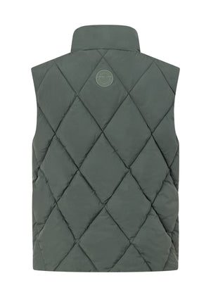 Lorna Jane Winter Warmth Reversible Puffer Vest - Agave Green
