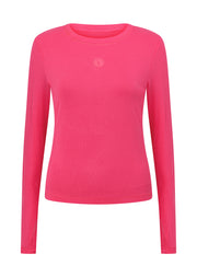 Lorna Jane Movement Long Sleeve Rib Top - Babin Pink