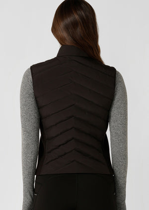 Lorna Jane Run Warmer Active Puffer Vest - Black