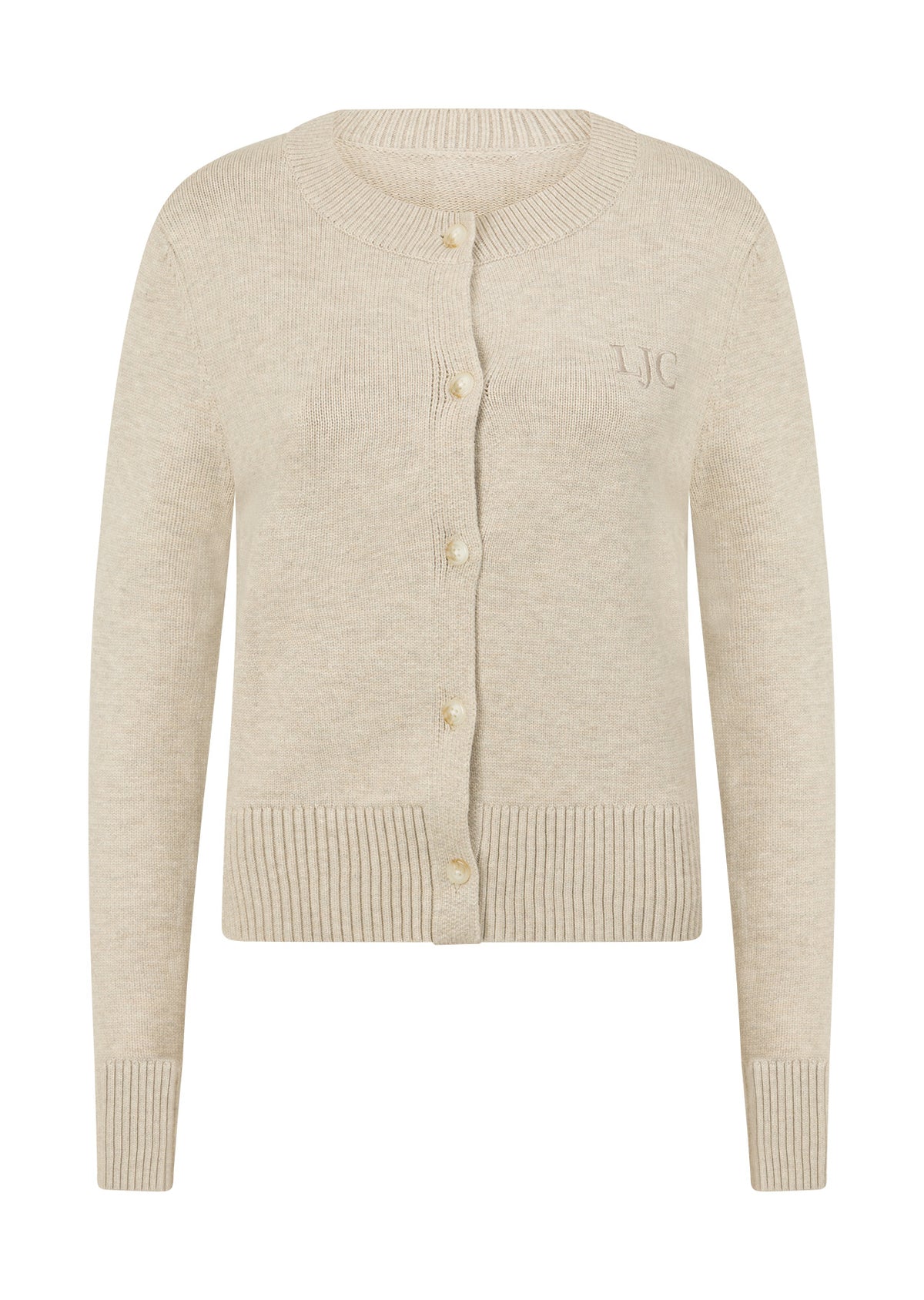 Lorna Jane Classic Knit Cardigan - Chalk Marl