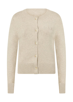 Lorna Jane Classic Knit Cardigan - Chalk Marl