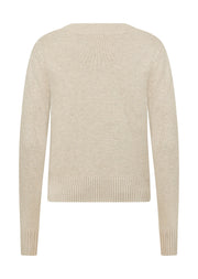 Lorna Jane Classic Knit Cardigan - Chalk Marl