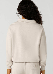 Lorna Jane LJC Heritage Quarter Zip Sweat - Oat Marl