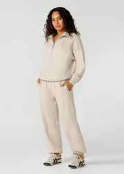 Lorna Jane LJC Heritage Quarter Zip Sweat - Oat Marl