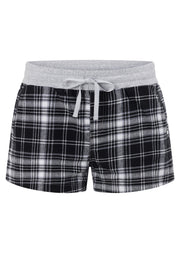 Lorna Jane Flannel Flashdance Cheeky Shorts - Black Check