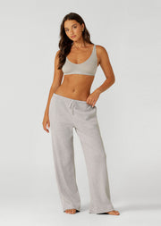 Lorna Jane Waffle Lounge Pants - Grey Marl