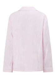 Lorna Jane Flannel Lounge Shirt - Pink Stripe